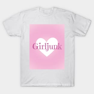 Girl junk, pink love heart design T-Shirt